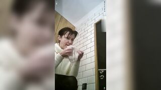 Bathroom inside the mall-teen year older