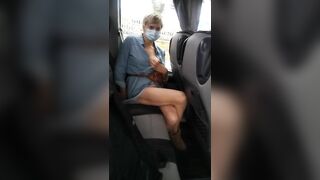 Crossed Legs Orgasm into Public Bus