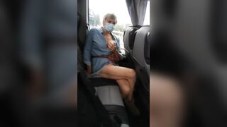 Crossed Legs Orgasm into Public Bus