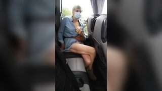 Crossed Legs Orgasm into Public Bus