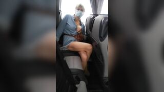 Crossed Legs Orgasm into Public Bus