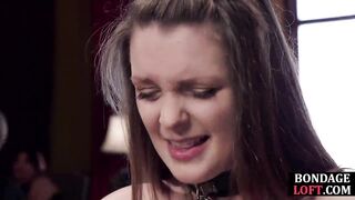 Fetish subs caned and pounded inside fetish group