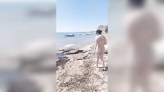 Amateur cougar Naked at the Beach