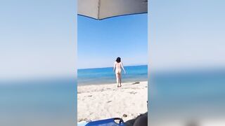 Amateur cougar Naked at the Beach