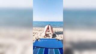 Amateur cougar Naked at the Beach