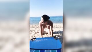 Amateur cougar Naked at the Beach