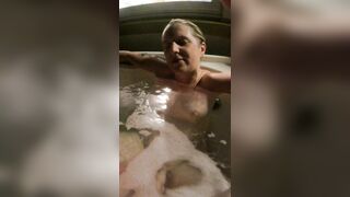 Orgasm inside the Beauty Bath Tub Having Fun with her Vagina