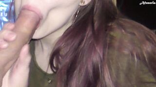 chick Gags On Gf's Dick And Swallows Cum