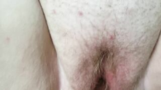 Unshaved Twat Cream Pie on Toilet Floor