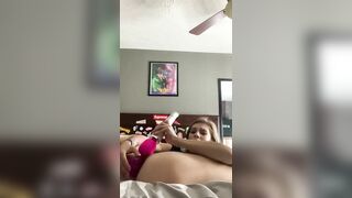 Extreme Female Orgasm while Double Penetrating herself
