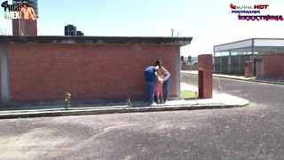 DANNA GODDESS WALKING NUDE INTO THE AVENUE AND HAVING SEX