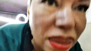 Juicy old Russian bitch AimeeParadise blows a long ripe cock,