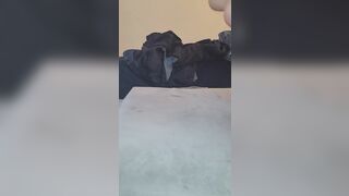 Puerto Rican Thickness Seductively Tease, Sliding up and down her