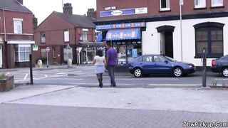 Big Boobed plumper is picked up on the street