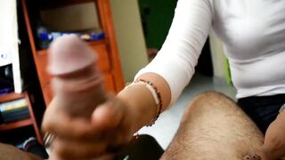 PREVIEW Gf with Big Nails and Leather Boots Hand Job Orgasm