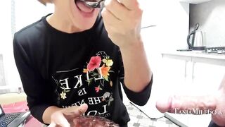 Milking Cream for Cake Lovely Semen of Young Sub Squeeze