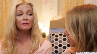 Long jugs MILF dovefucks blonde next door