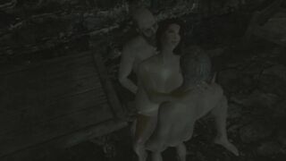 [Skyrim] Yuriana gets pounded by 3 homeless guys
