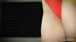 Gang Bang Cumshot - Skinny Ginger Hottie Having Tons Of Fun