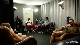 Gang Bang Cumshot - Skinny Ginger Hottie Having Tons Of Fun