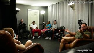 Gang Bang Cumshot - Skinny Ginger Hottie Having Tons Of Fun