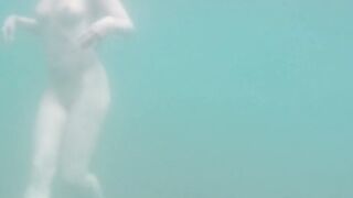 Incredible Sexy Fiance Swimming Naked on Ada Bojana FKK Resort
