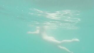 Incredible Sexy Fiance Swimming Naked on Ada Bojana FKK Resort
