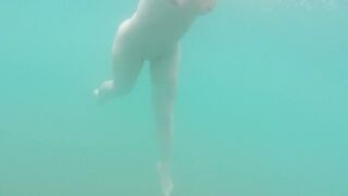 Incredible Sexy Fiance Swimming Naked on Ada Bojana FKK Resort