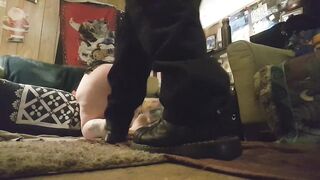 A very Crazy Sexy women . College Girl Spanked , Boot Worship