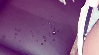 Self Chilling Ebony Penis, Cumming All Over My Couch