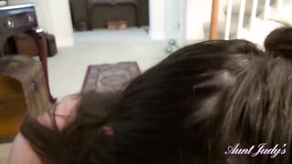 AuntJudys - Doing Yoga with 42yr-mature cougar Isabella (Virtual point of view)