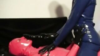 Breath Play Control Latex Girls Lesbians Play Mouth Gag and