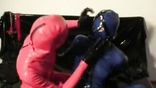 Breath Play Control Latex Girls Lesbians Play Mouth Gag and