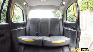 Fake Taxi Blonde Squirter Liz Rainbow is Gagging on Backseat