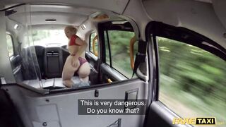 Fake Taxi Blonde Squirter Liz Rainbow is Gagging on Backseat