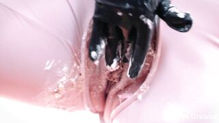 Booty and Cunt Food Bdsm Cake Sploshing