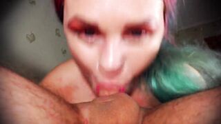 Full 4k Intense Double Throatpie! my Hungry Stepsister Drains my