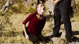 Slender, hardcore submissive masochist Brooke Johnson drinks piss, gets a