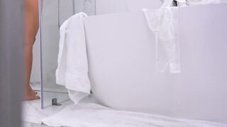 Step Milf Caught Step Son Jerking off and help him