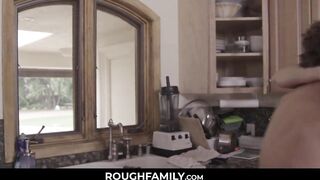 Caught Mommy into Kitchen by her Curious Son - RoughFamily.com