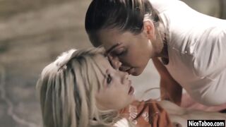 Slim blonde thief Kenzie Reeves used by a kinky cougar