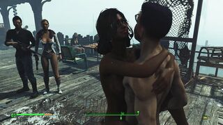 Porn with Fishermen at the Local Port. Rough Workers are