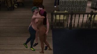 Sex Party with my Wifey and her Friend | Animated, Sims