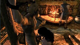 FETISH Dildos inside Skyrim Game. the Characters are having Fun!