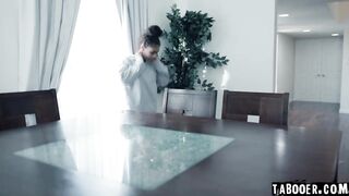 Scarlit Scandal as Laura inside a quarantine pandemic tape. She
