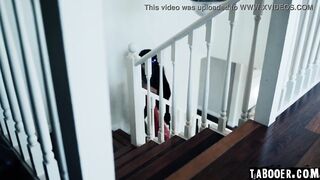Scarlit Scandal as Laura inside a quarantine pandemic tape. She