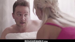Uncomfortable Son Busted by his Skank Cougar - RoughFamily.com