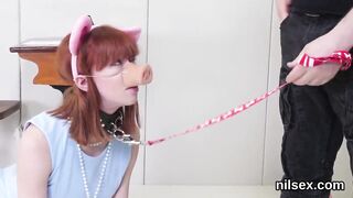 Filthy kitten was brought into booty hole asylum for harsh