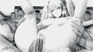 Beauty Animated Babes Speed Sketching (JellyTits7 - Collection two)