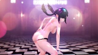 Mmd R18 Keqing Genshin Impact and Spongebob Square Pant Join